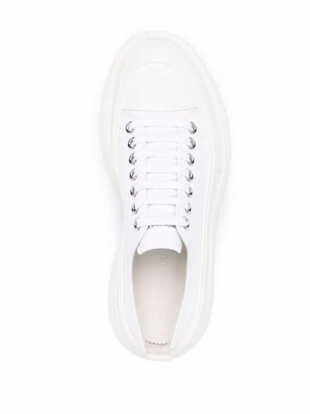 White White Tread Slick Sneakers Product Image