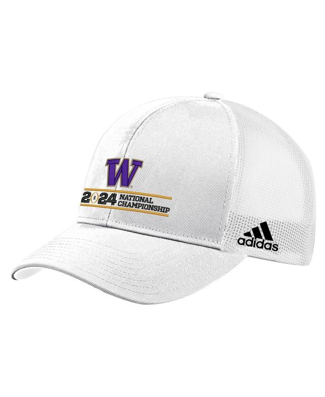 Mens adidas White Washington Huskies College Football Playoff 2024 Sugar Bowl Champions Trucker Adjustable Hat Product Image