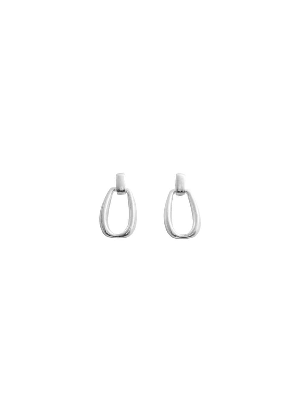 MANGO - Oval hoop earrings - One size - Women Product Image