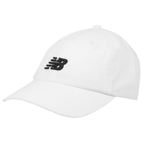 New Balance Mens New Balance 6-Panel Curved Hat - Mens White/Black Product Image