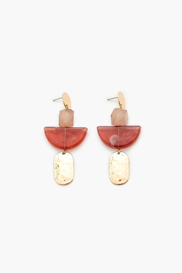 Geo Faux Stone Drop Earrings | Forever 21 Product Image