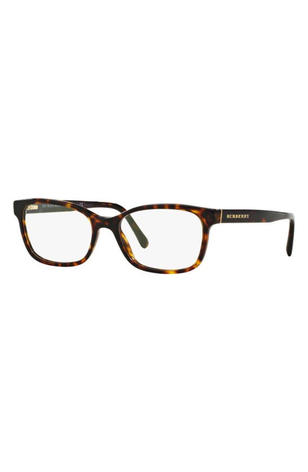 52mm Rectangular Optical Glasses In Dark Havana Product Image