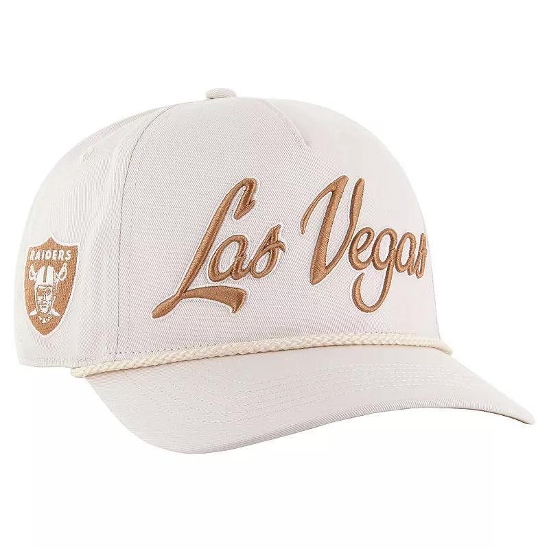 Mens 47 Cream Las Vegas Raiders Overhand Hitch Adjustable Hat Product Image