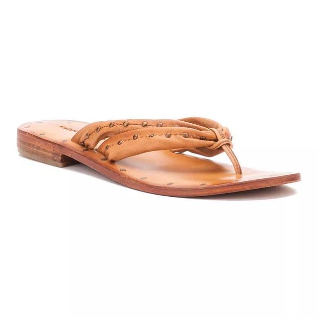 Vintage Foundry Co. Hera Womens Leather Flip Flop Sandals Product Image