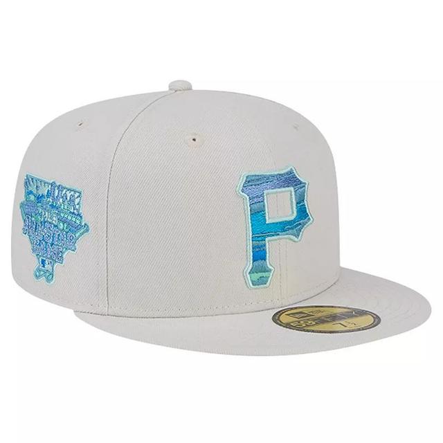 Mens New Era Khaki Pittsburgh Pirates Stone Mist 59FIFTY Fitted Hat Product Image