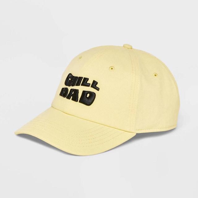 Mens Solid Cotton Chill Dad Baseball Hat - Goodfellow & Co Yellow Product Image