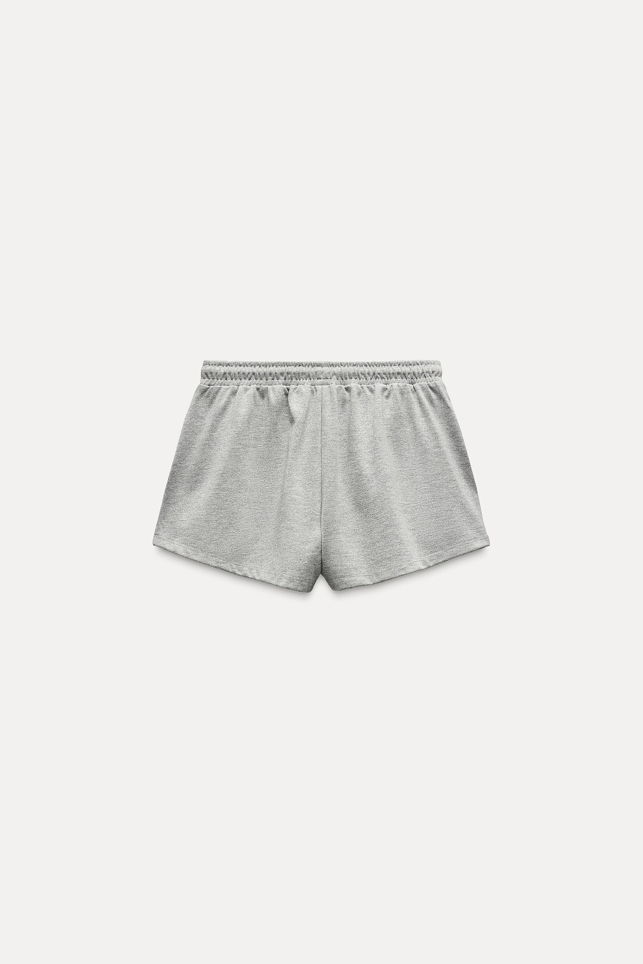 METALLIC THREAD TEXT SHORTS Product Image