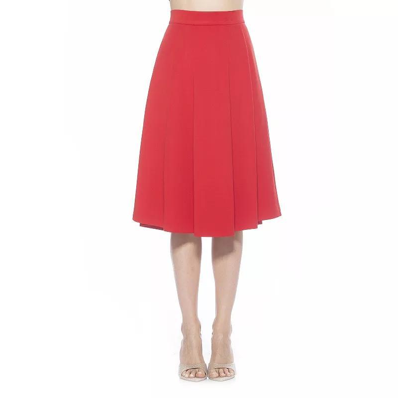 Womens ALEXIA ADMOR Theana Flared Pleated Skirt Product Image