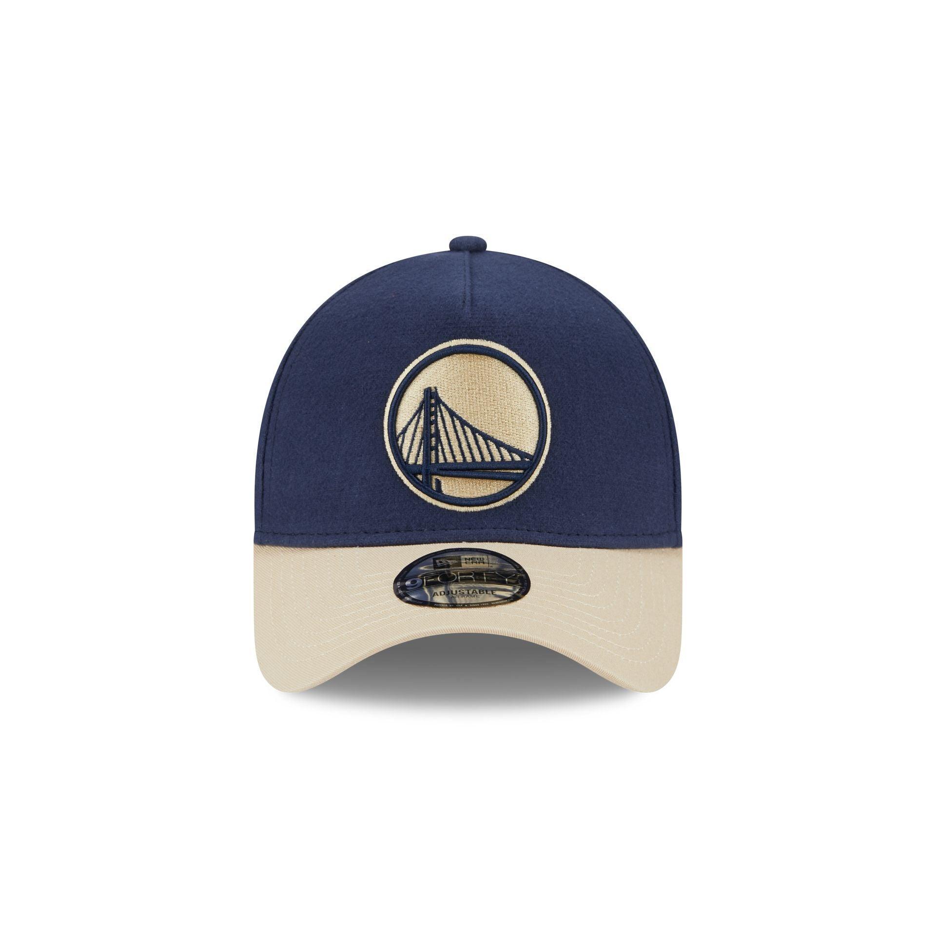 Golden State Warriors Moleskin Crown Navy 9FORTY A-Frame Snapback Hat Male Product Image