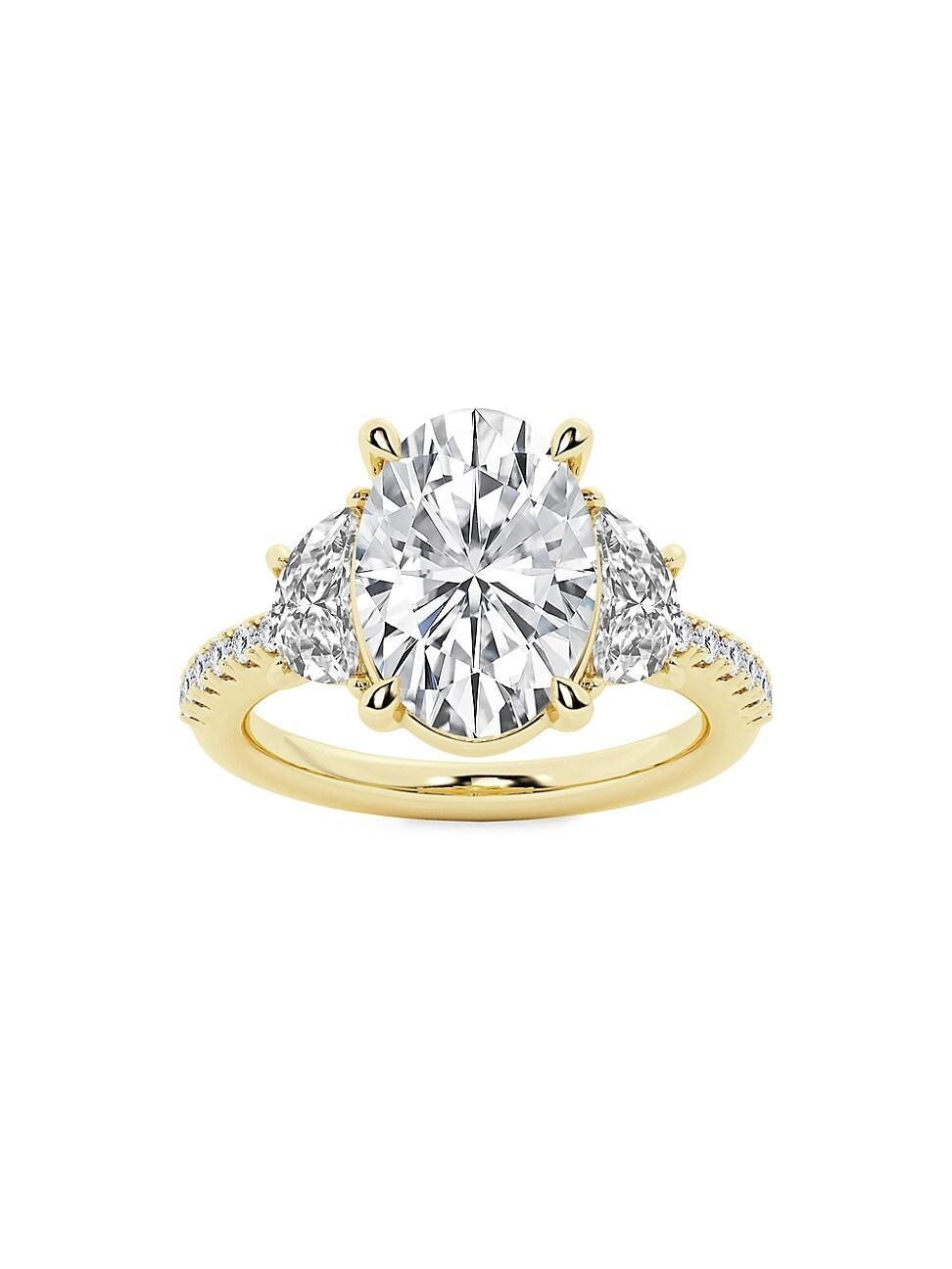 Womens 14K Yellow Gold & Oval Lab-Grown Diamond Ring/2.75-7.00 TCW Product Image