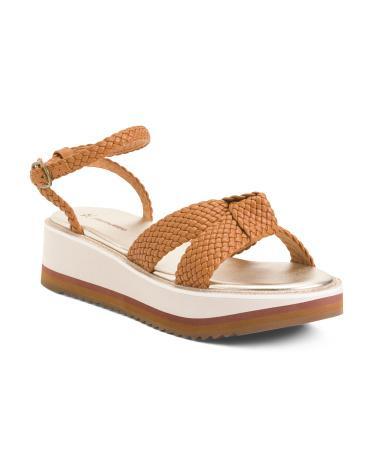 Leather Grace Woven Sandals for Women Product Image