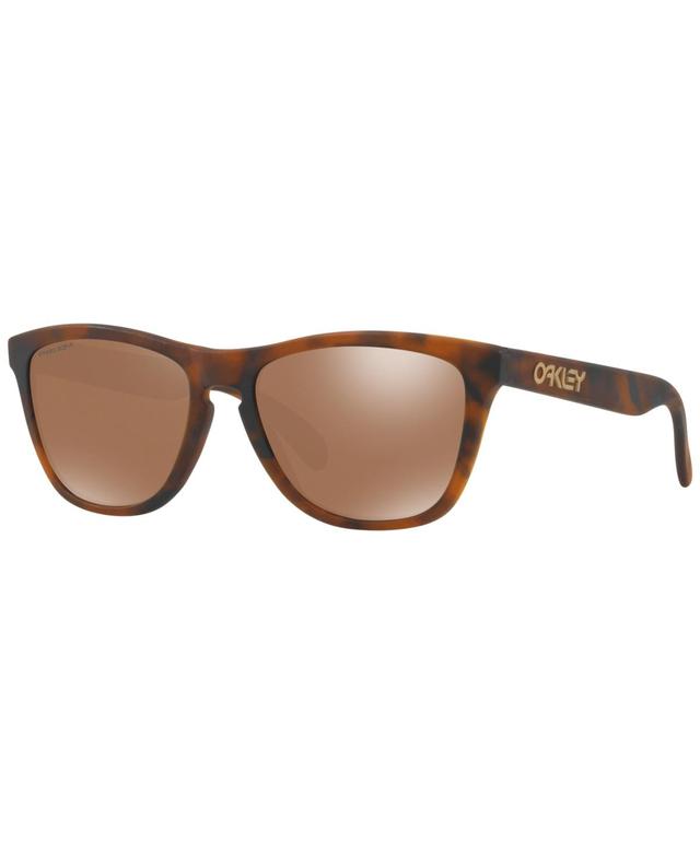 Oakley Unisex OO9013 Frogskins 55mm Square Sunglasses - Matte Brown Tortoise/Prizm Tungsten Product Image