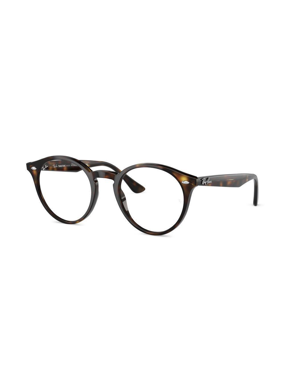 RAY BAN Round-frame Glasses In Braun Product Image