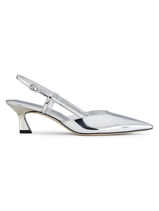 Womens Vinnie 50MM Metallic Patent Leather Pumps Product Image