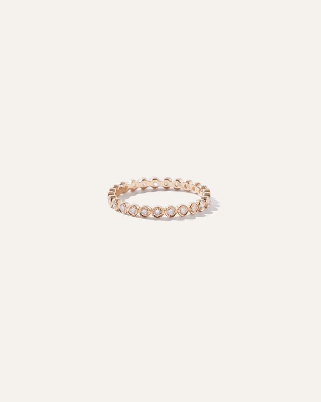 14K Gold Diamond Bezel Eternity Band Product Image