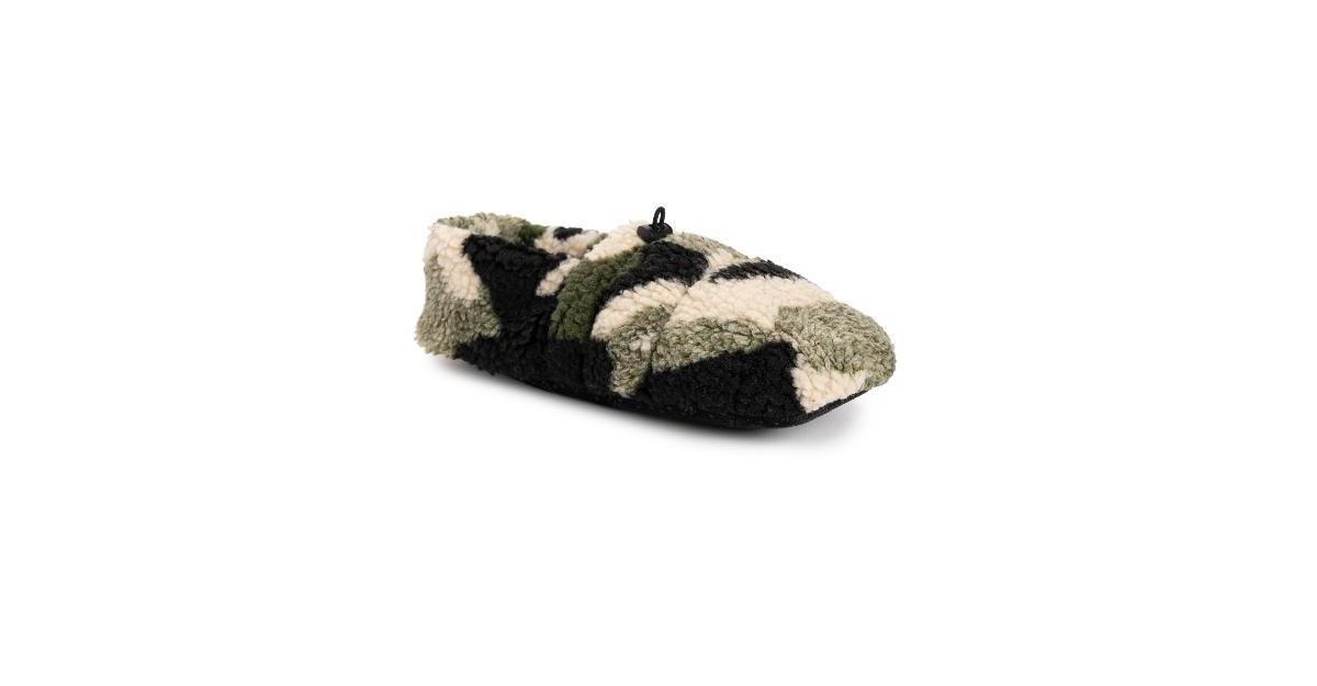 MUK LUKS Quilted Sherpa Mens Toggle Bootie Slippers Product Image