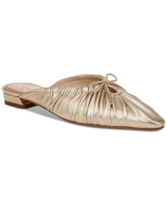 Sam Edelman Womens Julia Ruched Pointed-Toe Flats Product Image