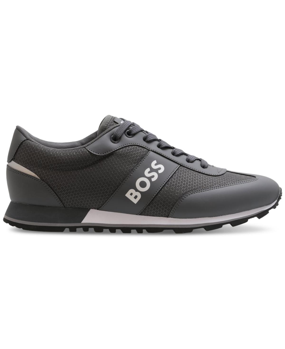 HUGO BOSS Boss By  Men's Parkour Running Sneakers In Grey,white Product Image