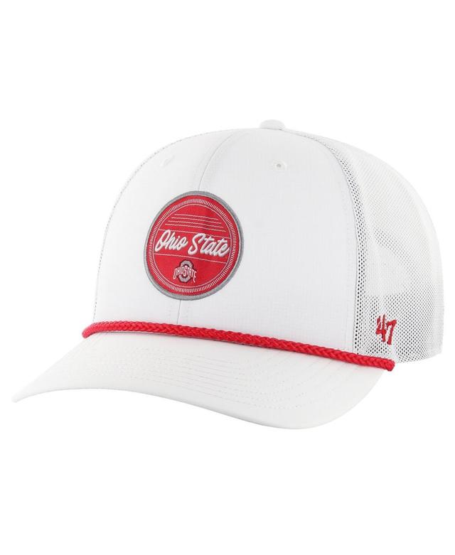 Mens 47 Brand White Ohio State Buckeyes Fairway Trucker Adjustable Hat Product Image