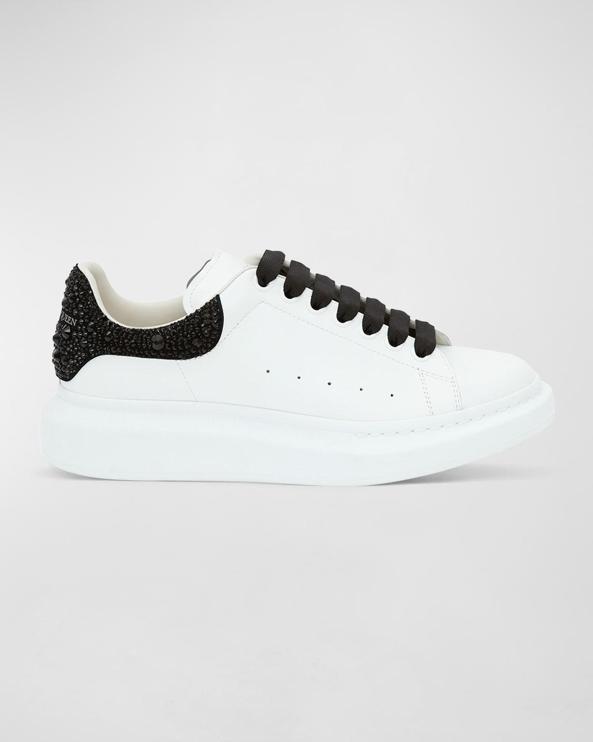 Mens Strass Heel Platform Leather Sneakers Product Image