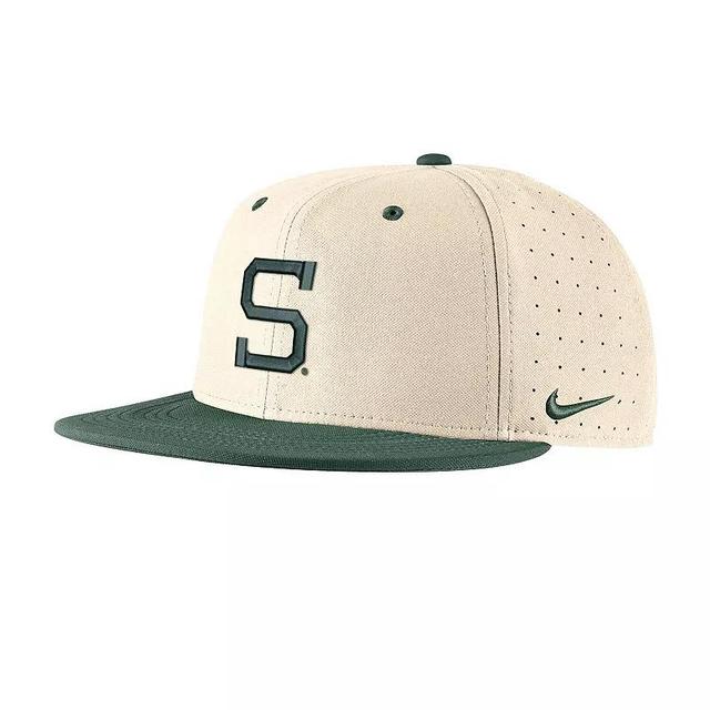 Mens Nike Khaki Michigan State Spartans Aero True Baseball Performance Fitted Hat Product Image