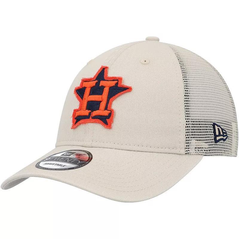 Mens New Era Stone Houston Astros Game Day 9TWENTY Adjustable Trucker Hat Product Image