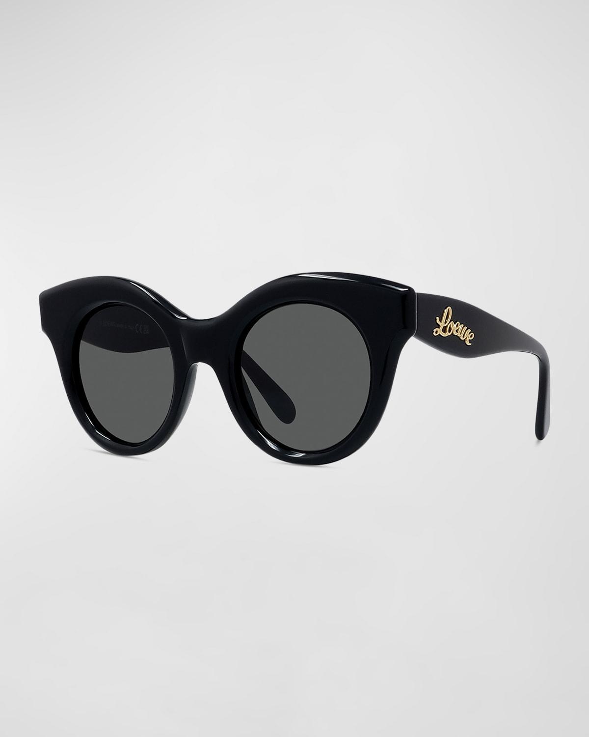 Curved Logo Acetate & Nylon Cat-Eye Sunglasses Product Image