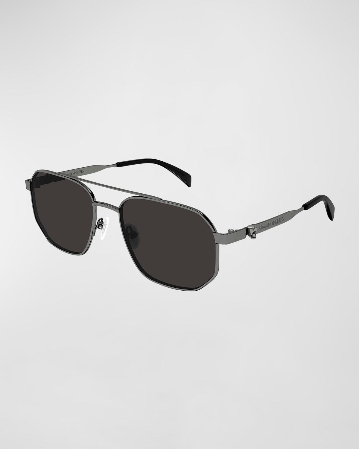 Mens Floating Skull Metal AM0458S 58MM Navigator Sunglasses Product Image