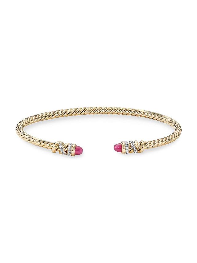 Womens Petite Helena Cablespira Bracelet in 18K Yellow Gold Product Image