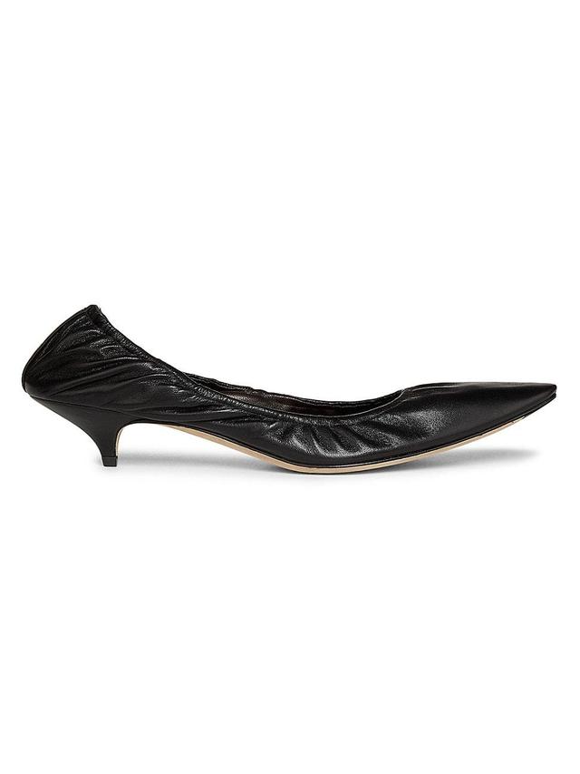 Womens Liisa 35MM Leather Kitten Heel Pumps Product Image