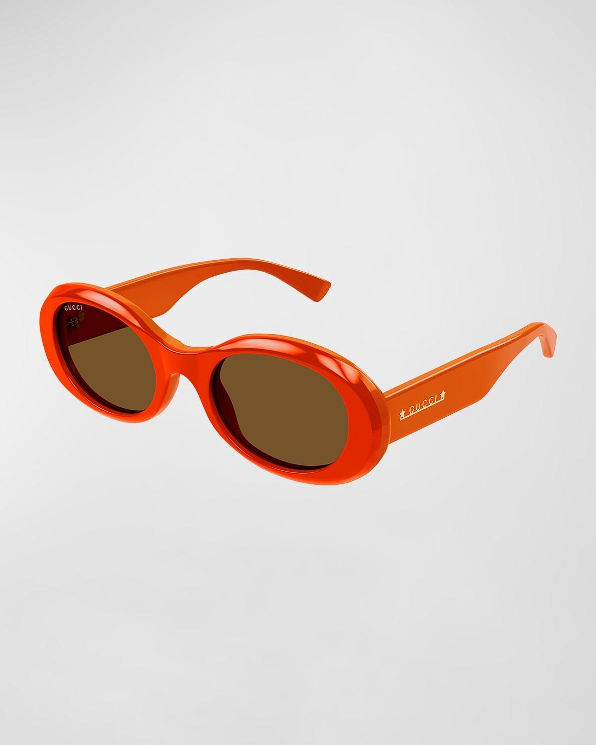 Logo Acetate Oval Sunglasses Product Image