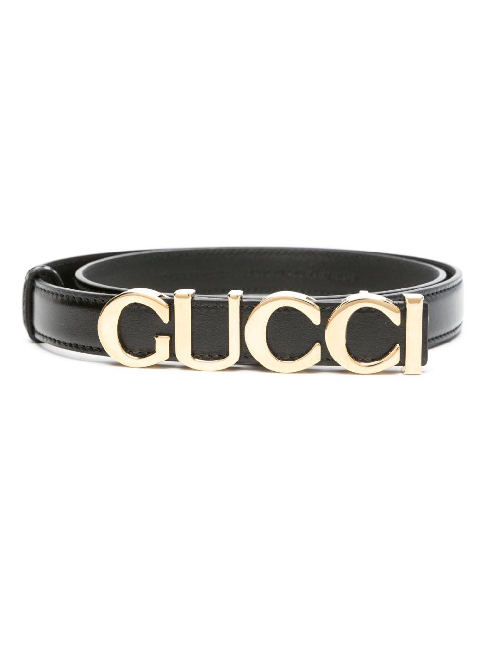 GUCCI Buckle Thin Belt In Black Product Image