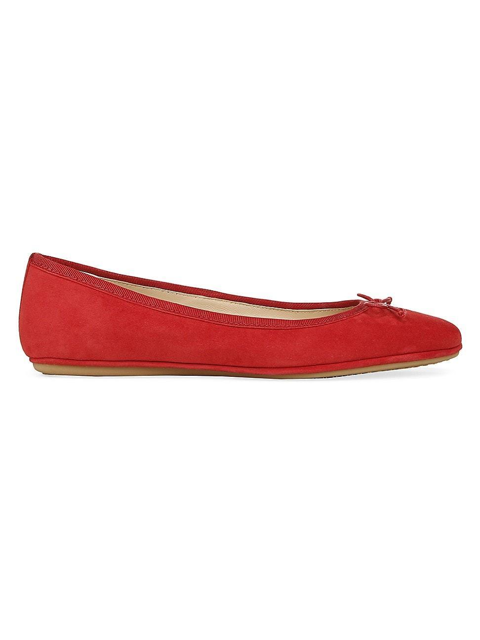 Beatrix Leather Bow Ballerina Flats Product Image