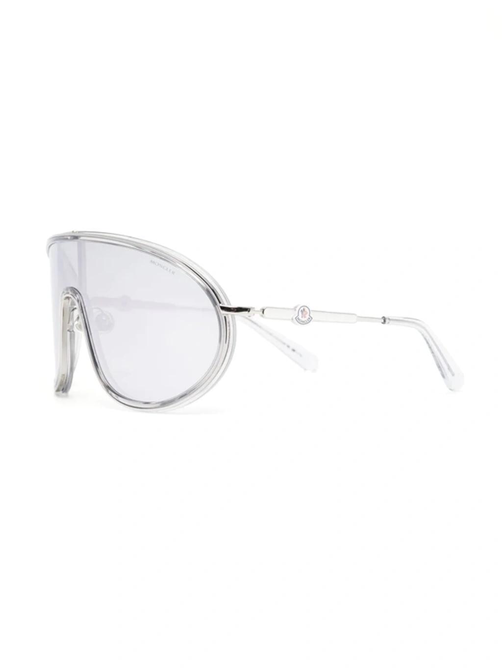 Vangarde Metal Shield Sunglasses In Silver Silver Mirror Product Image