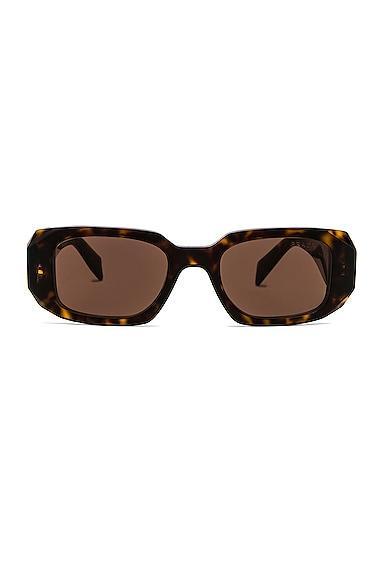 Prada Scultoreo Narrow Sunglasses in Black Product Image