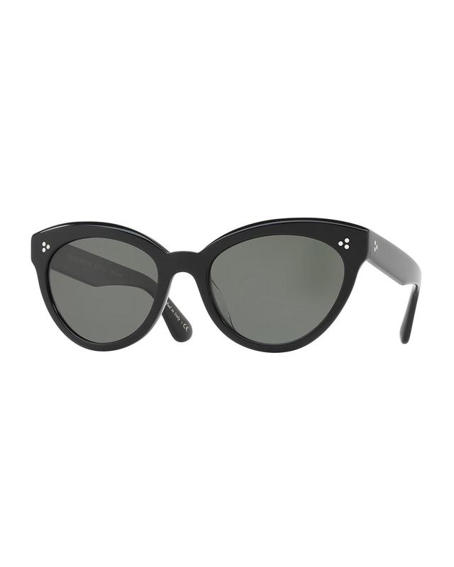 Roella Polarized Cat-Eye Sunglasses, Black Product Image