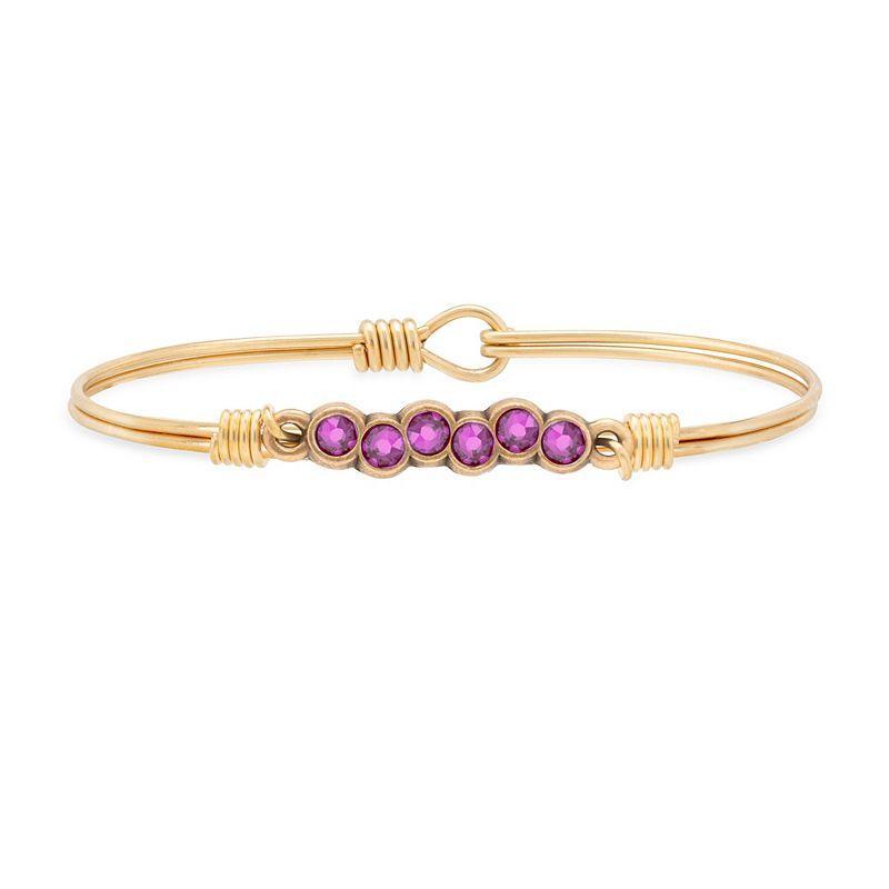 Luca + Danni February Starlight Bangle Bracelet, Womens Gold Tone Product Image