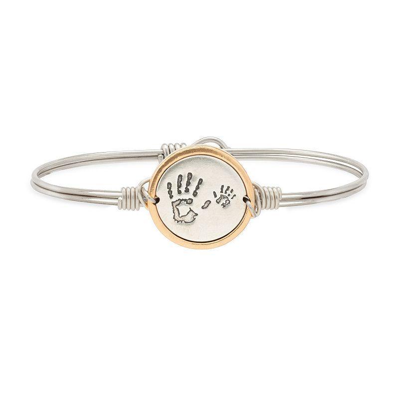 Luca + Danni Little Handprints Bangle Bracelet, Womens Silver Tone Product Image