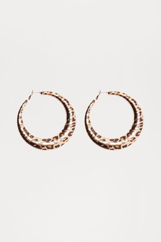 Wild Wonders Hoop Earrings - Leopard Product Image