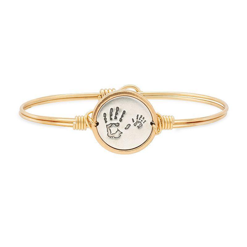 Luca + Danni Little Handprints Bangle Bracelet, Womens Bronze Tone Product Image