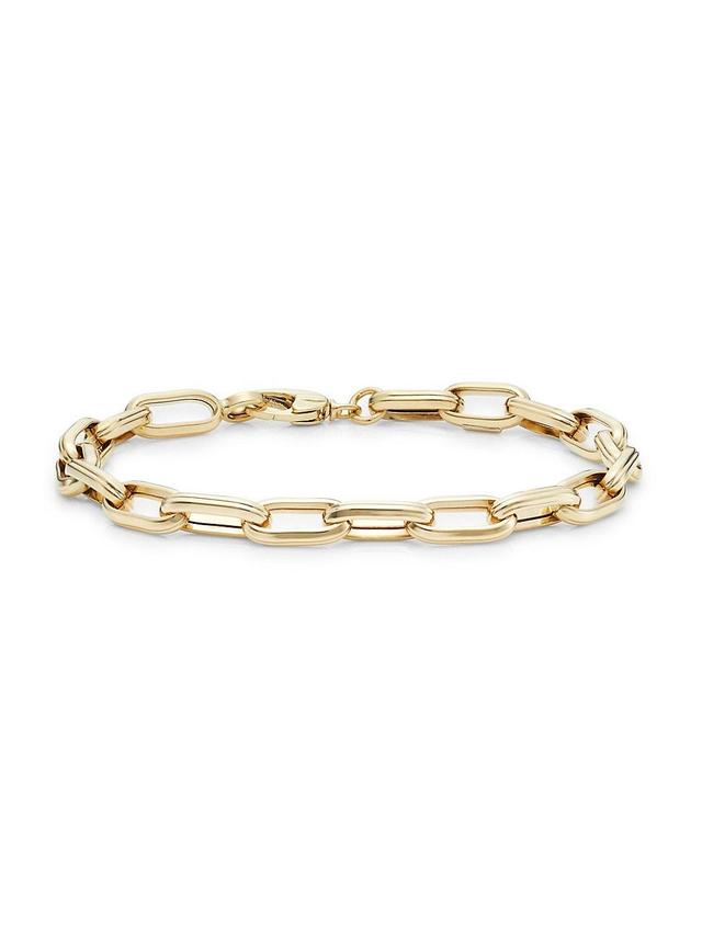 Mens 14K Gold Paperclip Bracelet Product Image