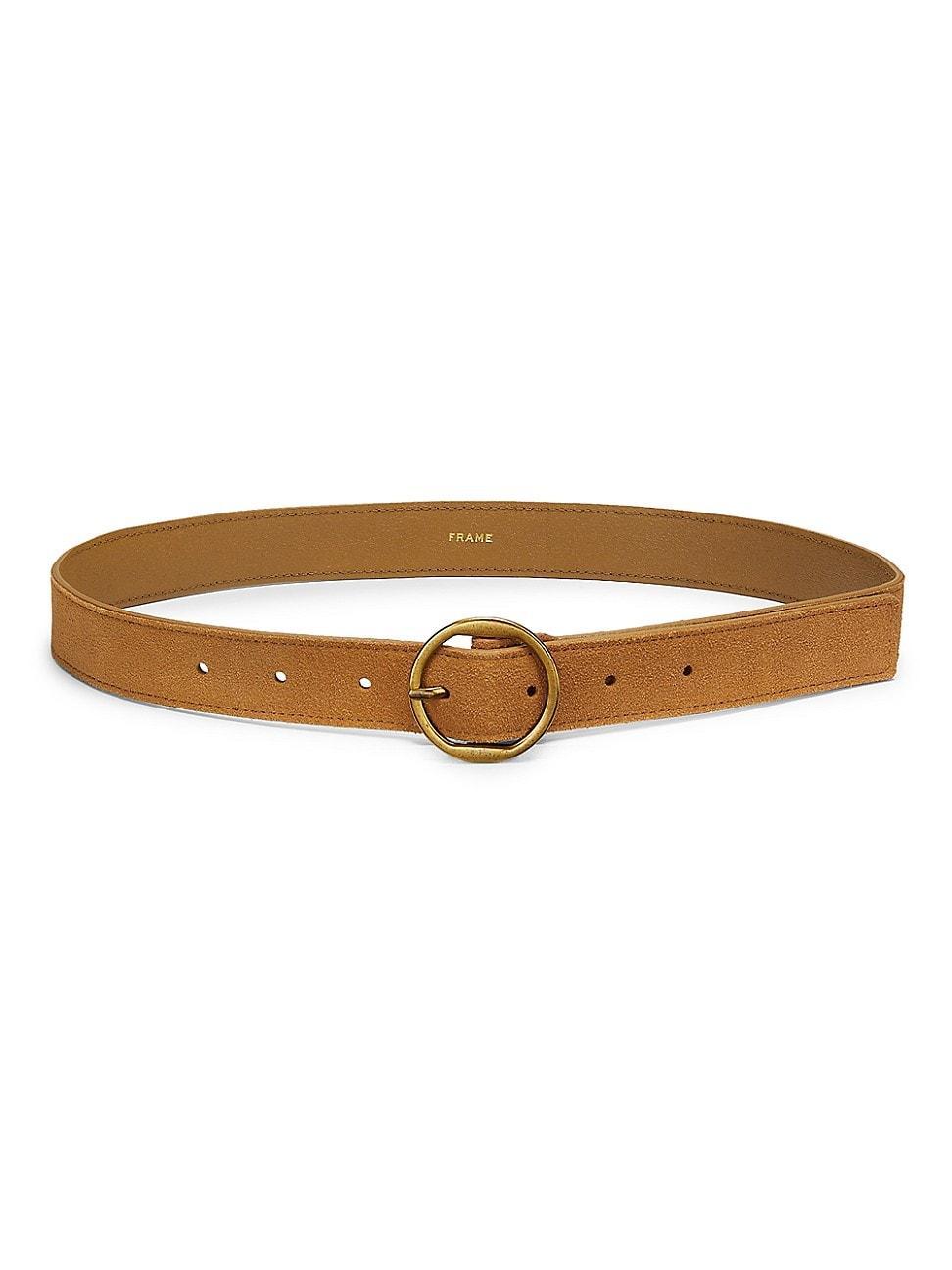 Womens Suede Circle Buckle Belt Product Image