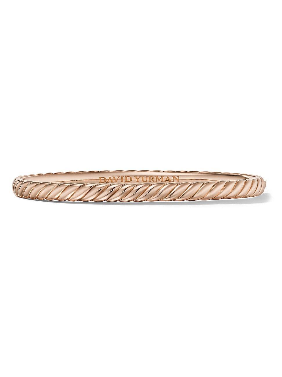 David Yurman Sculpted Cable Bangle Bracelet in 18K Rose Gold Product Image