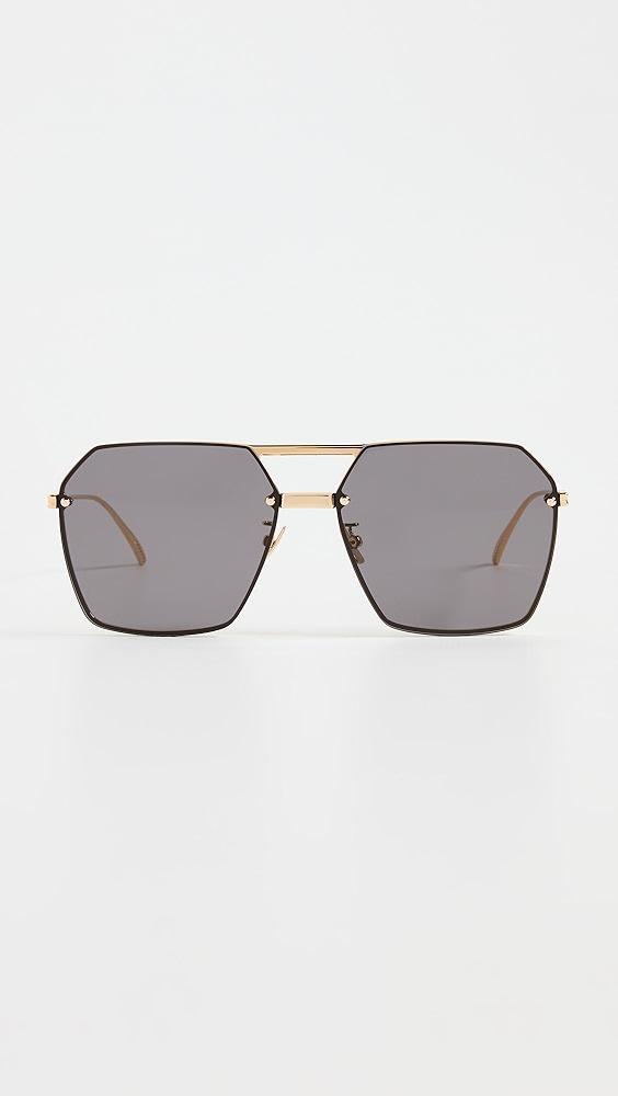 Bottega Veneta Oversized Geometric Aviators | Shopbop Product Image