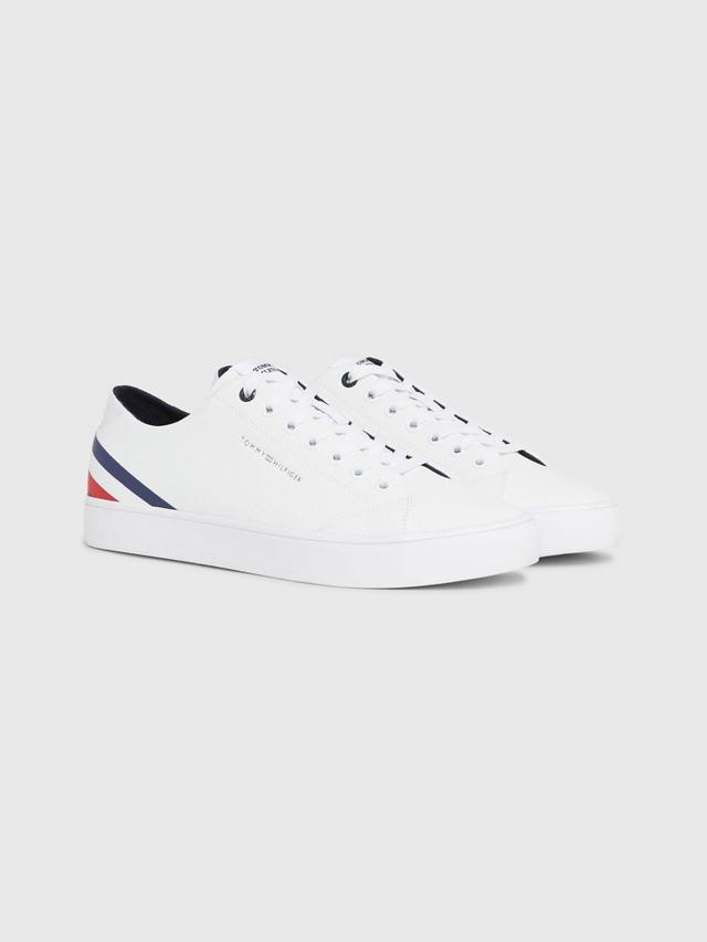 Tommy Hilfiger Men's Flag Stripe Logo Sneaker - White - US 11 / EU 44 Product Image