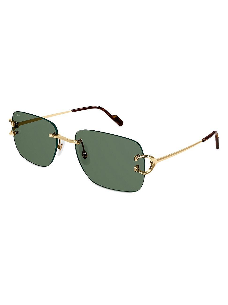 Cartier Signature C 24K Gold Plated Rimless Sunglasses Product Image