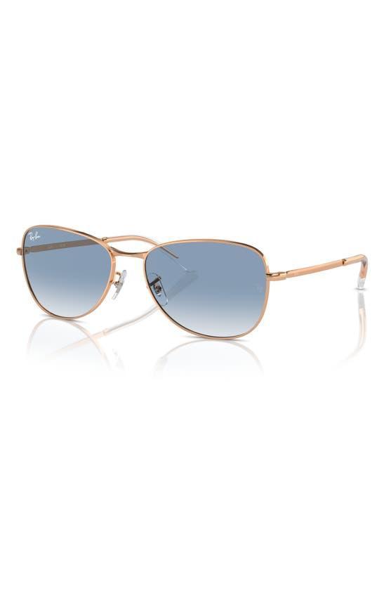 RAY BAN 56mm Gradient Pilot Sunglasses In Blue Gradient Product Image