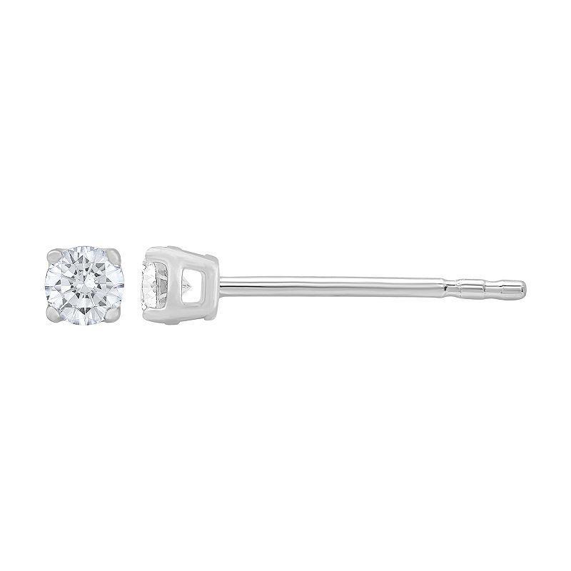 Diamond Medley 14k White Gold 1/4 Carat T.W. Lab-Grown Diamond Stud Earrings, Womens Product Image