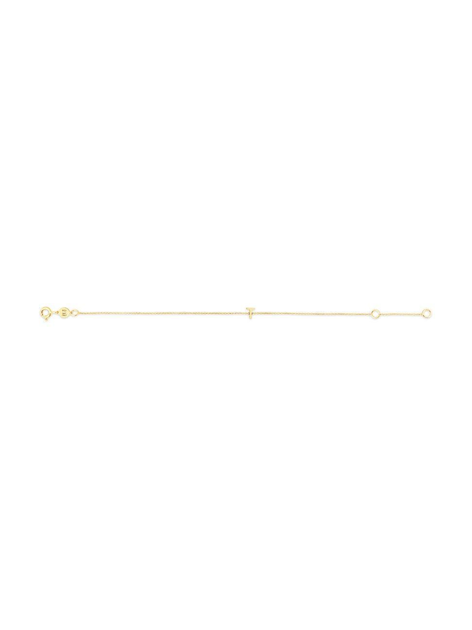 Moon & Meadow 14K Yellow Gold Initial Chain Bracelet Product Image