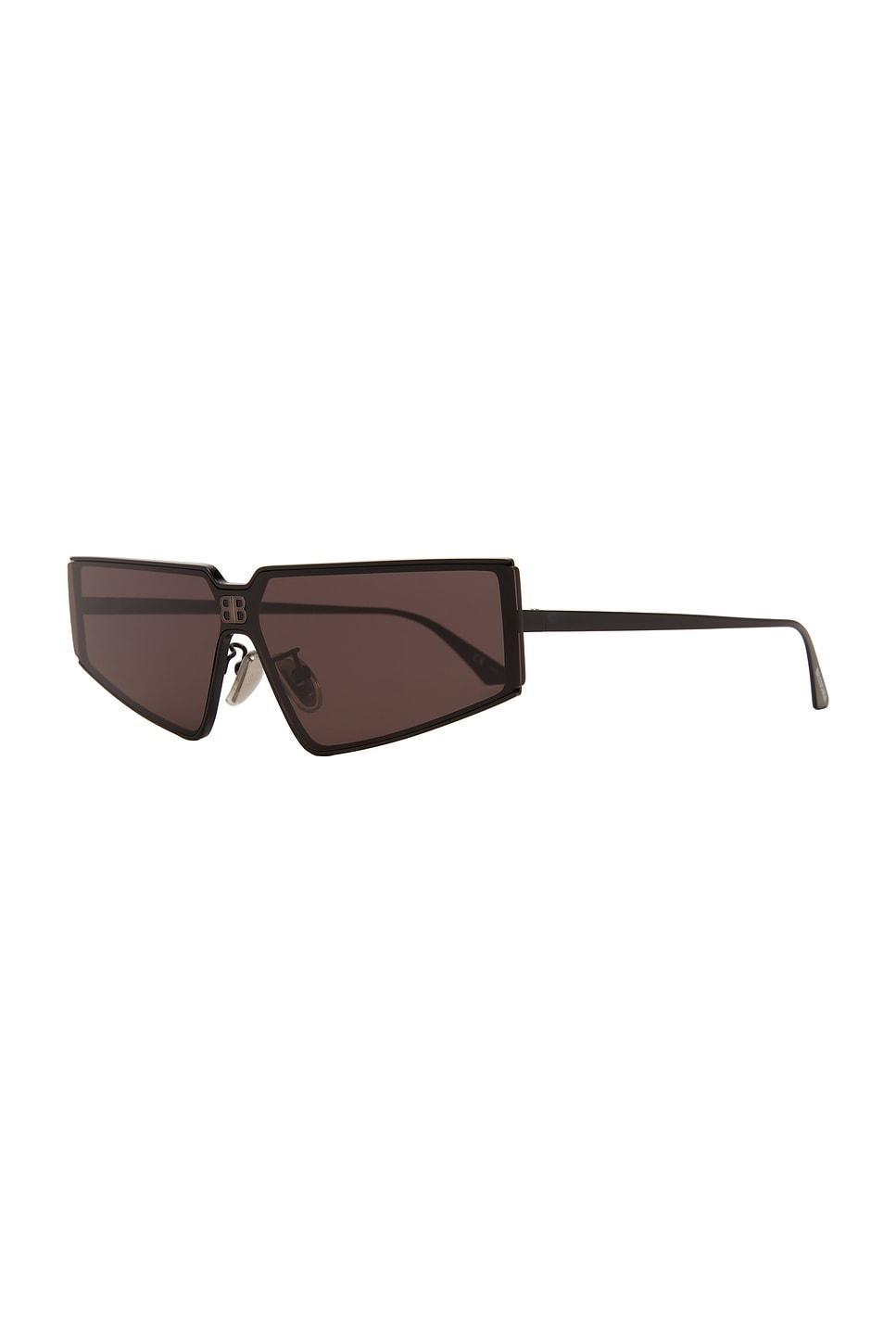 Balenciaga Shield 2.0 Rectangle Sunglasses Black.. Product Image